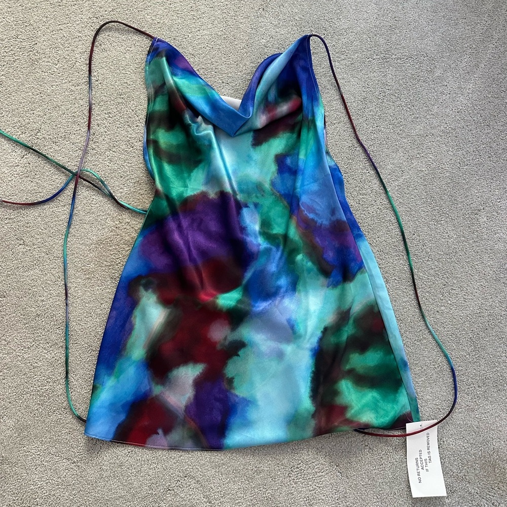 Rat & Boa Blue and Green Backless Dress